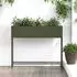 vidaXL Hochbeet Gartenpflanzer Olivgrün 100 x 26 x 82 cm Stahl (865879)