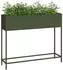 vidaXL Hochbeet Gartenpflanzer Olivgrün 100 x 26 x 82 cm Stahl (865879)