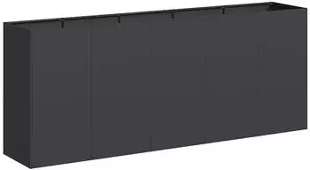 vidaXL Pflanzk&uuml;bel Schwarz 200x40x80 cm Kaltgewalzter Stahl (860724)