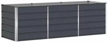 vidaXL Pflanzk&uuml;bel Anthrazit 240 x 80 x 75 cm Stahl (42018195)