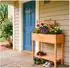 Relaxdays Hochbeet aus Holz mit Ablagefach 80 x 80 x 30 cm