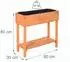 Relaxdays Hochbeet aus Holz mit Ablagefach 80 x 80 x 30 cm