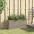 vidaXL Hochbeet mit 2 Fächern Grau 90x20x40 cm Poly Rattan (366409)