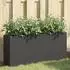 vidaXL Hochbeet mit 2 Fächern Schwarz 90x20x40 cm Poly Rattan (366407)