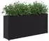 vidaXL Hochbeet mit 2 Fächern Schwarz 90x20x40 cm Poly Rattan (366407)