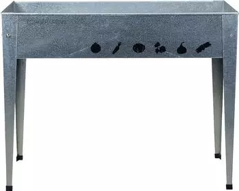 Herstera Hochbeet 100 x 40 x 84 cm silber
