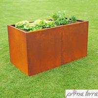 prima terra Hochbeet-Bausatz Edelrost Unique Ma&szlig;e 236x73cm H&ouml;he 78cm
