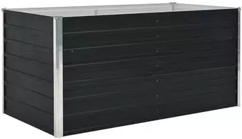 vidaXL Hochbeet Verzinkter Stahl 160x80x77cm anthrazit