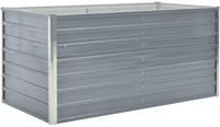 vidaXL Hochbeet 160 x 80 x 77 cm Verzinkter Stahl Grau