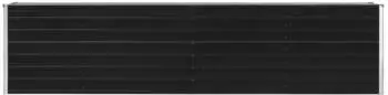 vidaXL Hochbeet Verzinkter Stahl 320x40x77cm anthrazit