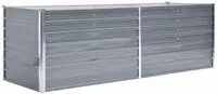 vidaXL Garten-Hochbeet Verzinkter Stahl 240x80x77 cm Grau