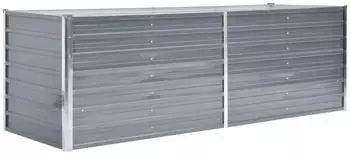 vidaXL Hochbeet Verzinkter Stahl 240x80x77cm grau