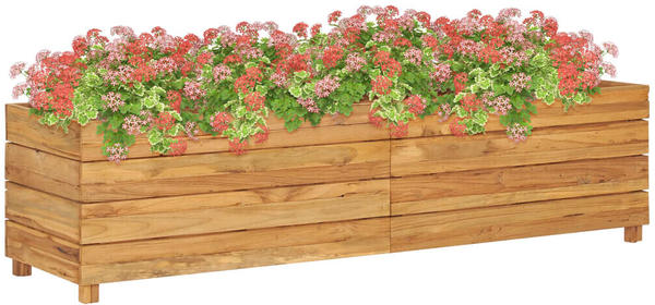 vidaXL Hochbeet Teak Altholz und Stahl 150x40x38cm