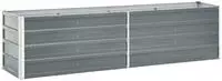 Garten-hochbeet Verzinkter Stahl 240&times;40&times;45 Cm Grau Vidaxl