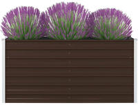 vidaXL Hochbeet 160 x 80 x 45 cm Verzinkter Stahl Braun