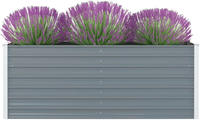 vidaXL Hochbeet 160 x 80 x 45 cm Verzinkter Stahl Grau