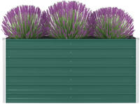 vidaXL Hochbeet 160 x 80 x 77 cm Verzinkter Stahl Gr&uuml;n