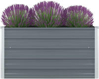 vidaXL Hochbeet 100 x 100 x 45 cm Verzinkter Stahl Grau