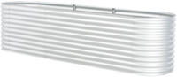 vidaXL Garten-Hochbeet 320x80x81 cm Verzinkter Stahl Silbern