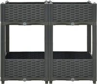 vidaXL Hochbeet 80x40x71 cm Polypropylen