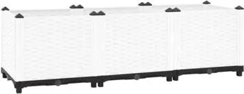 vidaXL Raised Planter 120x40x38 cm white