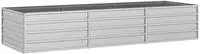 vidaXL Garten-Hochbeet 240x80x45 cm Verzinkter Stahl Silber
