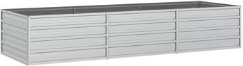 vidaXL Garten-Hochbeet 240x80x45cm Verzinkter Stahl Silber