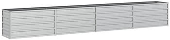 vidaXL Garten-Hochbeet 320x40x45cm Verzinkter Stahl Silber