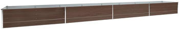vidaXL Garten-Hochbeet Verzinkter Stahl 600x80x45cm Braun