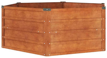 vidaXL Hochbeet 129x129x45cm Cortenstahl Rostig