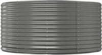 vidaXL Hochbeet Grau 140x140x68 cm Verzinkter Stahl