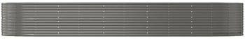 vidaXL Hochbeet 447x140x68cm Pulverbeschichteter Stahl Grau