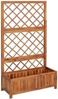 vidaXL Hochbeet mit Spalier 85x38x150 cm Massivholz Akazie