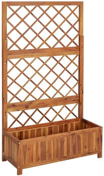 vidaXL Hochbeet mit Spalier 85x38x150cm Massivholz Akazie