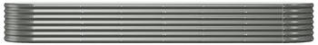 vidaXL Hochbeet Pulverbeschichteter Stahl 296x80x36cm Grau