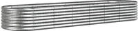vidaXL Hochbeet Verzinkter Stahl 296x80x36 cm Silbern