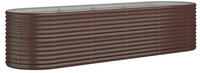vidaXL Hochbeet Verzinkter Stahl 296x80x68 cm Braun