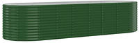 vidaXL Hochbeet Verzinkter Stahl 322x100x68 cm Gr&uuml;n