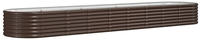 vidaXL Hochbeet Verzinkter Stahl 368x80x36 cm Braun