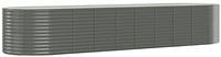vidaXL Hochbeet Verzinkter Stahl 396x100x68 cm Grau
