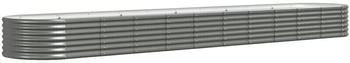 vidaXL Hochbeet Pulverbeschichteter Stahl 440x80x36cm Grau