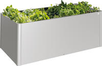 Biohort Hochbeet "2x1 silber-metallic" 201x102x77 cm, extrem langlebig, aus Metall
