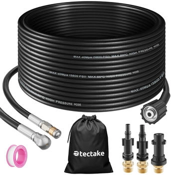 TecTake Cleaning and unclogging kit 8 pieces 15 m