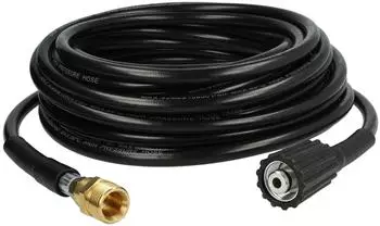 vhbw Verlängerungsschlauch 15m M22 x 1,5 Gewindeanschluss, schwarz (172670244-10)