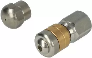 vhbw 2x Rohrreinigungsdüsen 1/8" Innengewinde, starr + drehbar (177019068-1)