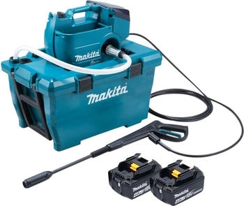 Makita Akku Hochdruckreiniger 36 V ( 2x 18 V ) 80 bar 380 l/h Brushless + 2x Akku 4,0 Ah - ohne Ladegerät Makita Akku Hochdruckreiniger 36 V ( 2x 18 V ) 80 bar 380 l/h Brushless + 2x Akku 4,0 Ah - ohne Ladegerät