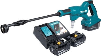 Makita DHW 180 RF Akku Druckreiniger 18 V 24 bar + 2x Akku 3,0 Ah + Ladegerät