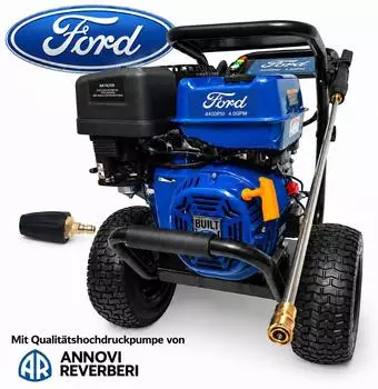 Detec Ford Benzin-Hochdruckreiniger 13PS, 303bar, 420cm³ mit Dreckfräse