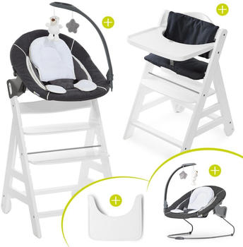 Hauck Beta Plus Whitewashed Neugeborenen-Set 5-tlg Melange Grey