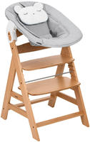 Hauck Hochstuhl "Alpha Newborn Pre, Nature Grey" () mit Newborn Aufsatz